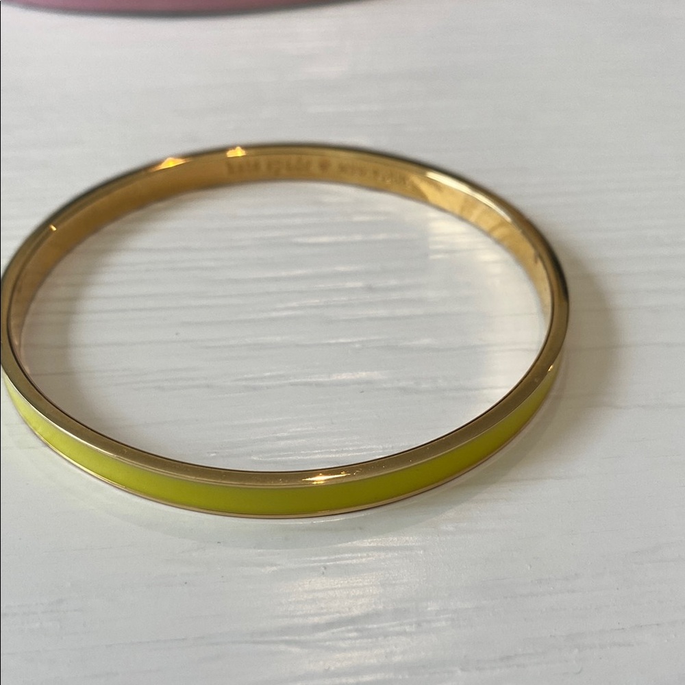 Vibrant Yellow and Gold Circular Bracelet